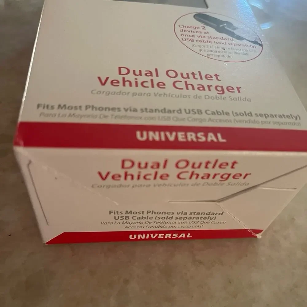 Verizon dual outlet vehicle charger for phone charging